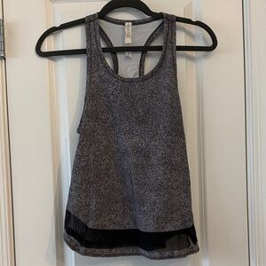 Lululemon Athletica Black and Gray Tank Workout Top